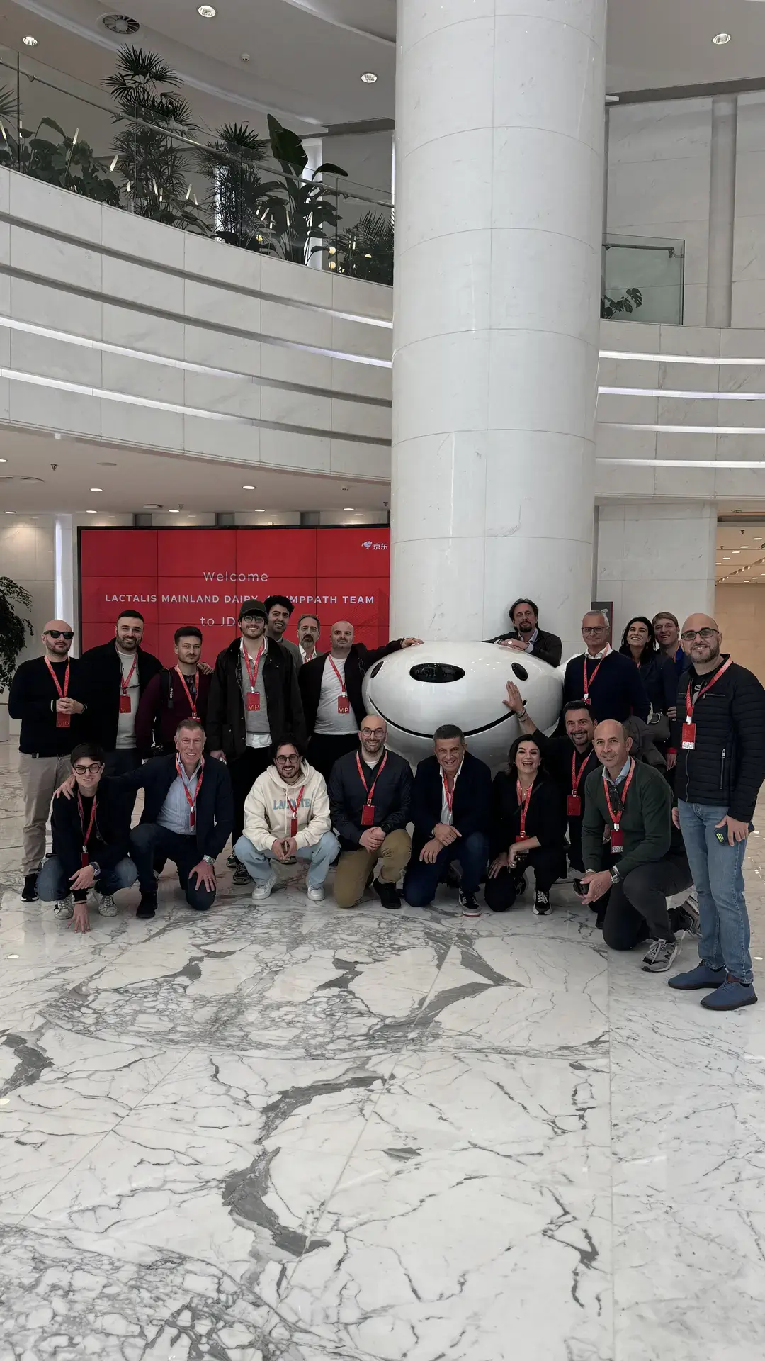 In the lobby of JD.com.